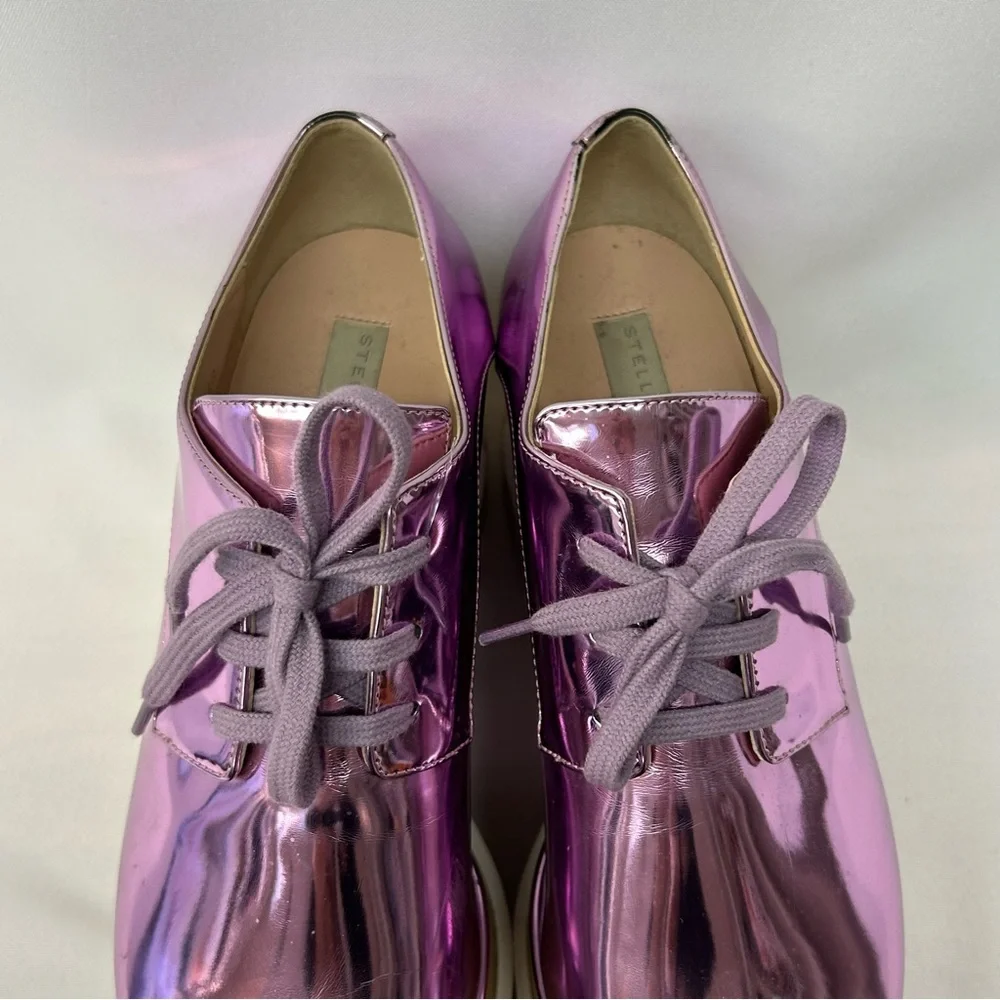 Stella McCartney Elyse Metallic Pink Platform Size 8 / 38 - Picture 4 of 15